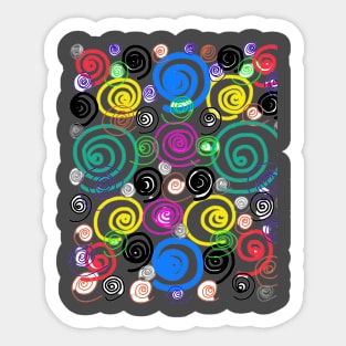 Abstract Spiral Shot - Colorful Mode of Relaxation Sticker